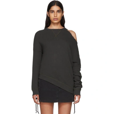 Shop R13 Black Distorted Sweatshirt In Vnt Black