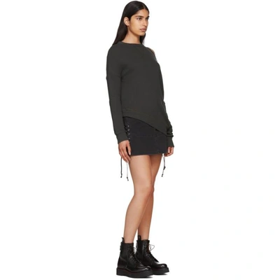 Shop R13 Black Distorted Sweatshirt In Vnt Black