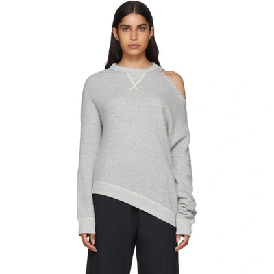 Shop R13 Grey Distorted Sweatshirt In Hthr Grey