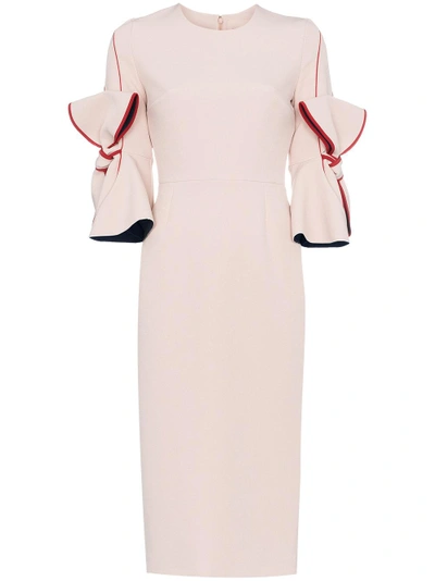 Shop Roksanda Lavete Bow-detail Cady Dress - Pink