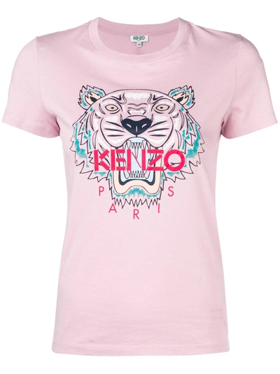 Shop Kenzo Tiger T-shirt In 33 Pastel Pink