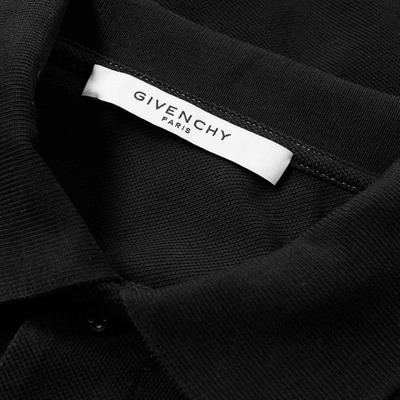 Shop Givenchy Vintage Logo Polo In Black