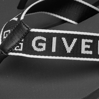 Shop Givenchy Logo Flip Flops In Black