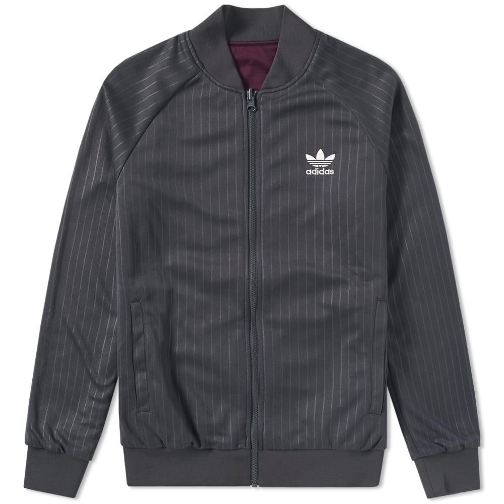 adidas reversible jacket grey and black