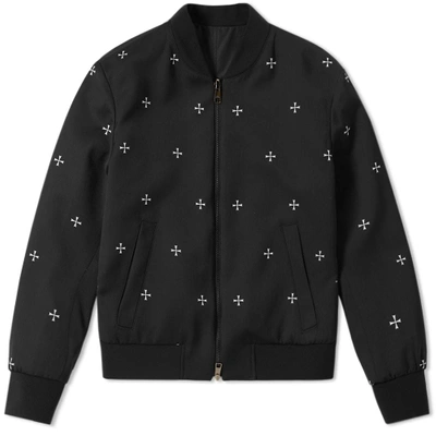 Shop Neil Barrett Military Star Bomber Jacket In Black