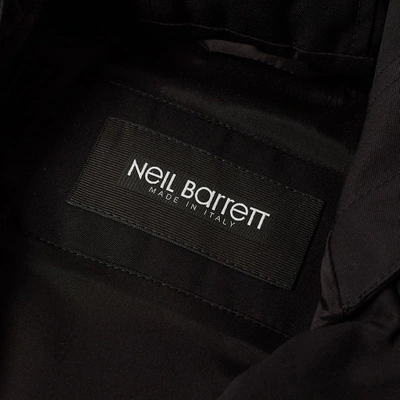 Shop Neil Barrett Zip Hooded Biker Jacket In Black