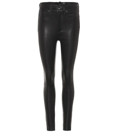 Shop Rag & Bone Leather Pants In Black