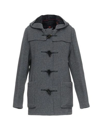 Shop Gloverall Coat In Light Grey