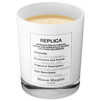 Shop Maison Margiela 'replica' By The Fireplace Scented Candle 5.8 oz/ 165 G In White