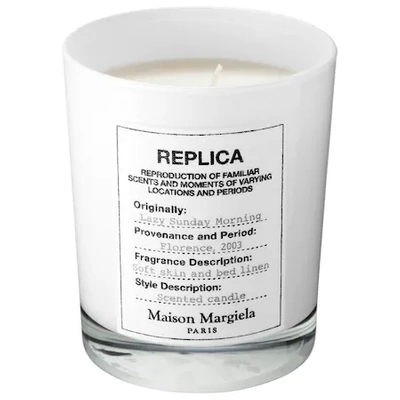 Shop Maison Margiela 'replica' Lazy Sunday Morning Scented Candle 5.8 oz/ 165 G In White