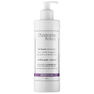 Shop Christophe Robin Antioxidant Cleansing Milk With 4 Oils And Blueberry 13.3 oz/ 393 ml