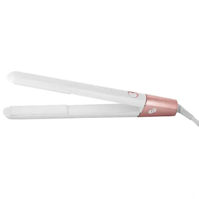 Shop T3 Singlepass Luxe 1" Ionic Straightening & Styling Flat Iron (white/rose Gold)
