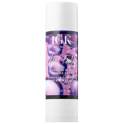 Igk Mixed Feelings Purple Leave-in Blonde Toning Drops 1 oz/ 30 ml In Purple