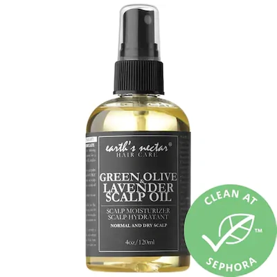 Shop Earth's Nectar Green Olive & Lavender Scalp Oil 4 oz/ 120 ml
