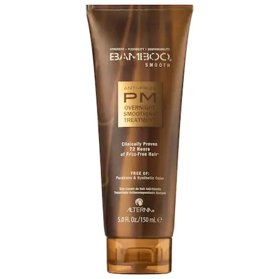 Shop Alterna Haircare Bamboo Smooth Pm Anti-frizz Overnight Smoothing Treatment 5 oz/ 148 ml
