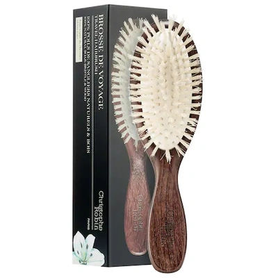 Shop Christophe Robin Boar Bristle Detangling Paddle Hairbrush Travel Size 7 In X 2 In X 1.6 In