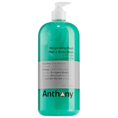 Shop Anthony Invigorating Rush Hair + Body Wash 32 oz/ 946 ml