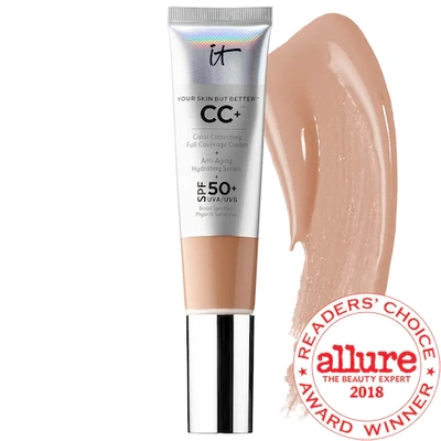 Shop It Cosmetics Cc+ Cream Full Coverage Color Correcting Foundation With Spf 50+ Medium Tan 1.08 oz/ 32 ml