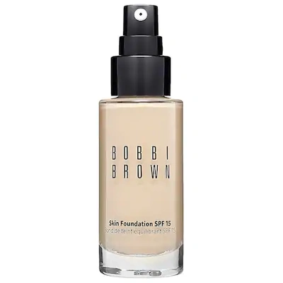 Shop Bobbi Brown Skin Foundation Spf 15 Warm Ivory 1 1 oz/ 30 ml
