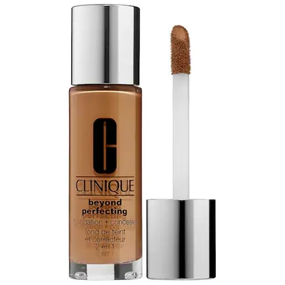 Shop Clinique Beyond Perfecting Foundation + Concealer Wn 112 Ginger 1 oz/ 30 ml