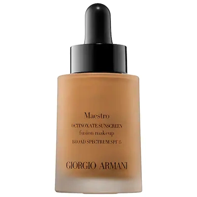 Shop Giorgio Armani Beauty Maestro Fusion Makeup Octinoxate Sunscreen Spf 15 7 1 oz/ 30 ml