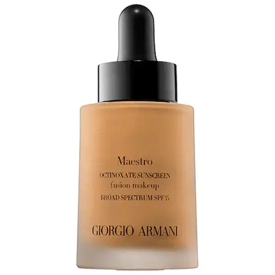 Shop Giorgio Armani Beauty Maestro Fusion Makeup Octinoxate Sunscreen Spf 15 5.25 1 oz/ 30 ml