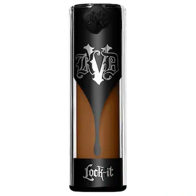 Shop Kat Von D Lock-it Full-coverage Long-wear Matte Liquid Foundation Deep 76 Warm 1 oz/ 30 ml
