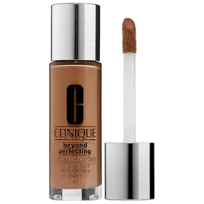 Shop Clinique Beyond Perfecting Foundation + Concealer Wn 114 Golden 1 oz/ 30 ml