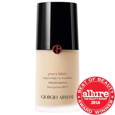 Shop Giorgio Armani Beauty Power Fabric Longwear High Cover Foundation Spf 25 3 1 oz/ 30 ml