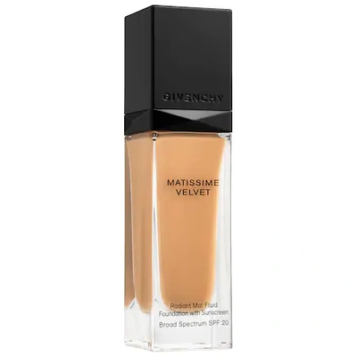 Shop Givenchy Matissime Velvet Radiant Mattifying Fluid Foundation Spf 20 N08 Mat Amber 1 oz/ 30 ml