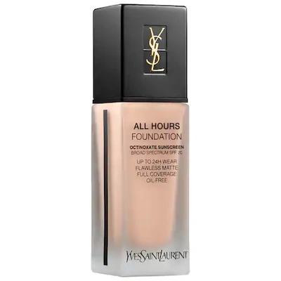 Shop Saint Laurent All Hours Longwear Natural Matte Foundation Spf 20 Br30 Cool Almond .84 oz/ 25 ml