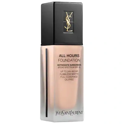 Shop Saint Laurent All Hours Longwear Natural Matte Foundation Spf 20 Br20 Cool Ivory .84 oz/ 25 ml