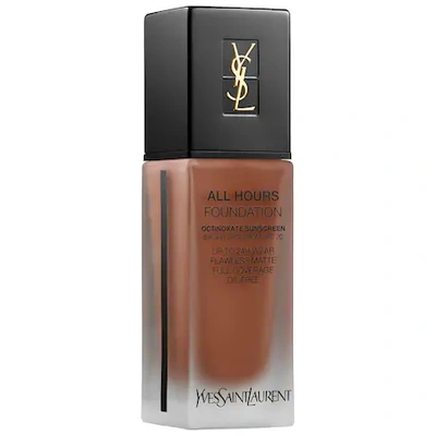 Shop Saint Laurent All Hours Longwear Natural Matte Foundation Spf 20 B90 Ebony .84 oz/ 25 ml