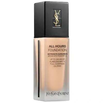 Shop Saint Laurent All Hours Longwear Natural Matte Foundation Spf 20 Bd30 Warm Almond .84 oz/ 25 ml