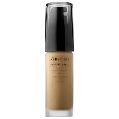 Shop Shiseido Synchro Skin Lasting Liquid Foundation Broad Spectrum Spf 20 Golden 5 1 oz