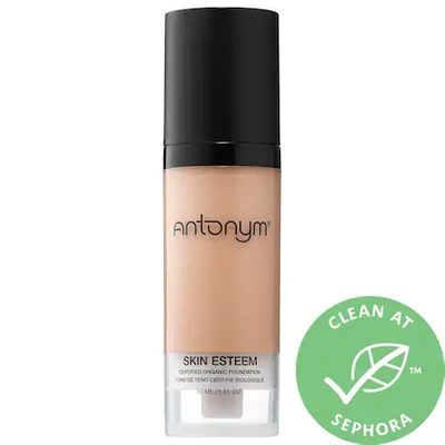 Shop Antonym Skin Esteem Organic Liquid Foundation Tan 1.06 oz/ 30 ml