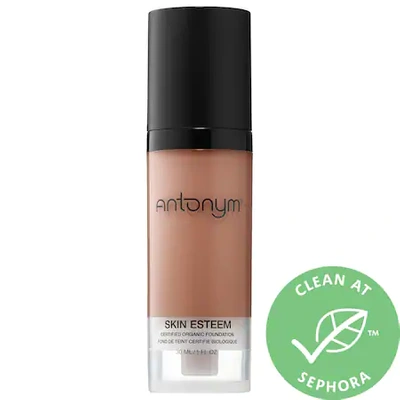 Shop Antonym Skin Esteem Organic Liquid Foundation Dark 1.06 oz/ 30 ml