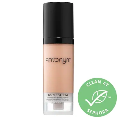 Shop Antonym Skin Esteem Organic Liquid Foundation Beige Medium 1.06 oz/ 30 ml