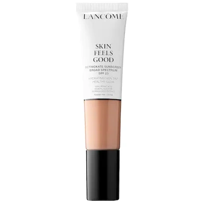 Shop Lancôme Skin Feels Good Tinted Moisturizer With Spf 23 04n Golden Sand 1.08 oz/ 32 ml