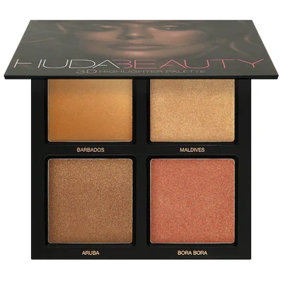Shop Huda Beauty 3d Cream And Powder Highlighter Palette Bronze Sands Edition