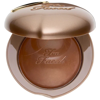 Shop Too Faced Bronzed Peach Melting Powder Bronzer - Peaches And Cream Collection Toasted Peach .44 oz/ 12.5 G