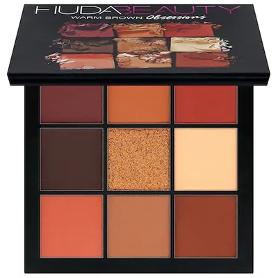 Shop Huda Beauty Obsessions Eyeshadow Palette Warm Brown 9 X 0.05 oz/ 1.3 G