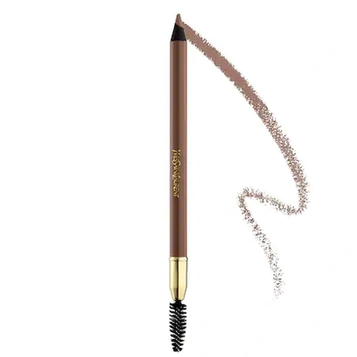 Shop Saint Laurent Dessin Des Sourcils - Eyebrow Pencil 3 Glazed Brown 0.04 oz/ 1.2 G