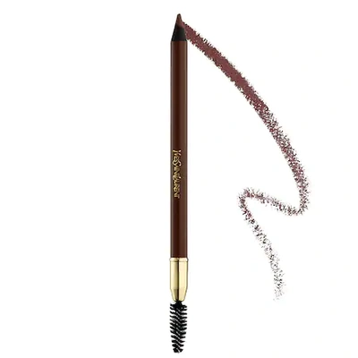 Shop Saint Laurent Dessin Des Sourcils - Eyebrow Pencil 2 Dark Brown 0.04 oz/ 1.2 G