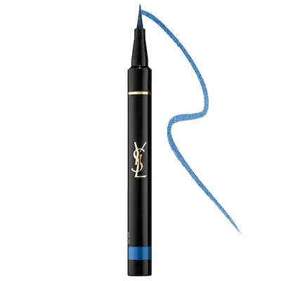 Shop Saint Laurent Eyeliner Effet Faux Cils Shocking - Bold Felt-tip Eyeliner Pen Majorelle Blue 2