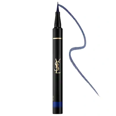 Shop Saint Laurent Eyeliner Effet Faux Cils Shocking - Bold Felt-tip Eyeliner Pen Deep Blue 3