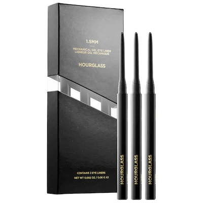Hourglass 1.5mm Mechanical Gel Eye Liner In Obsidian Set Of Three
