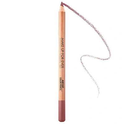 Shop Make Up For Ever Artist Color Pencil Longwear Lip Liner 606 Wherever Walnut 0.04 oz / 1.41 G