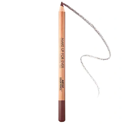 Shop Make Up For Ever Artist Color Pencil Longwear Lip Liner 608 Limitless Brown 0.04 oz / 1.41 G