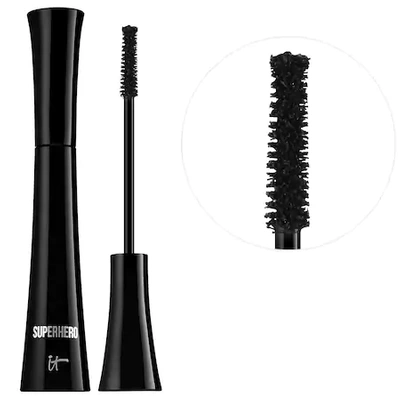 It Cosmetics Superhero Elastic Stretch Volumizing And Lengthening Mascara Super Black 0.30 oz/ 9 G